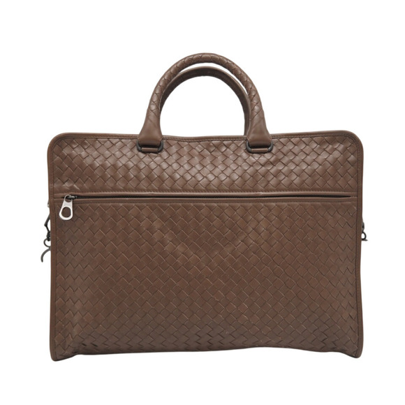 BOTTEGA VENETA Intrecciato Medium Briefcase 248395 2-way Business Bag in Bro...